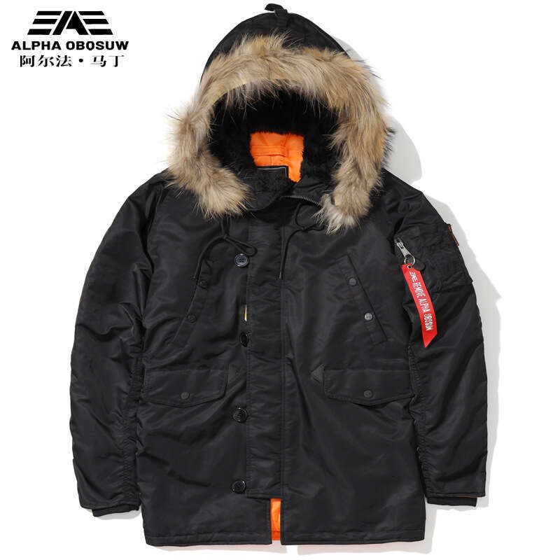 Martin N3b Coat, American Flying Cotton Jacket, Warm And Windproof, Medium To Long Windbreaker For Men, Trendy