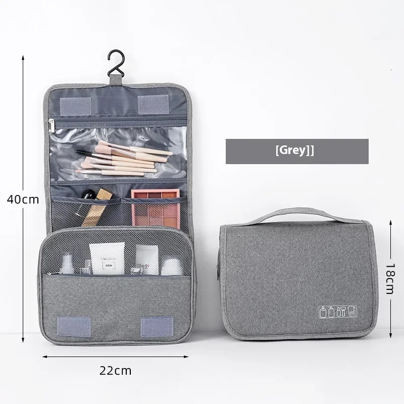 Foldable toilet bag organizer hanging storage bathroom makeup box travel business 250311
