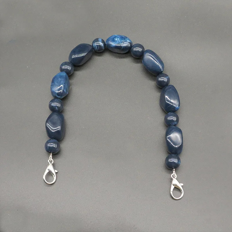 Jelly acrylic handle with colored bead tape can replace resin handbag pearl DIY bag evening accessories 250311