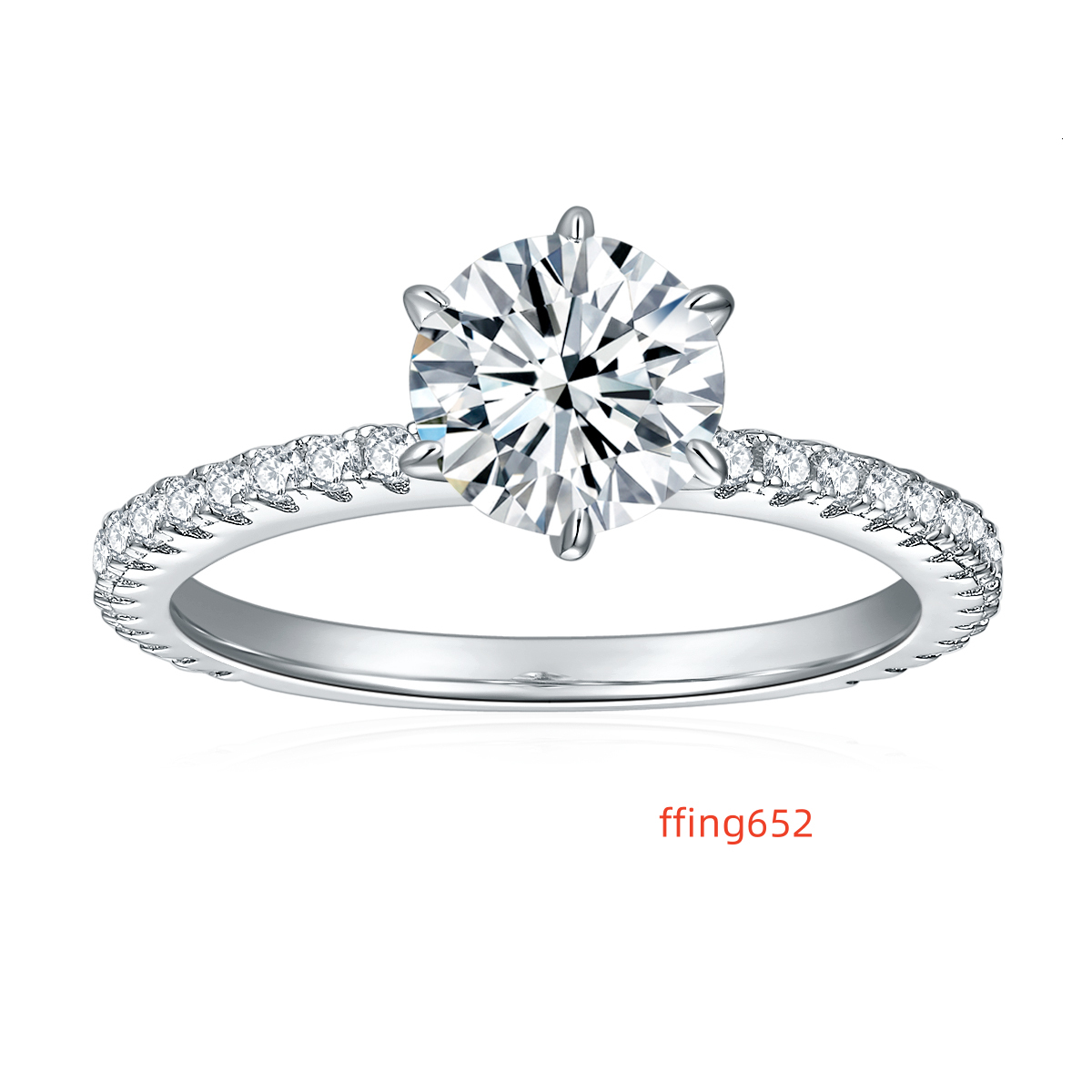 Wedding Moissanite Ring 925 Sterling Silver Moissanite Jewelry 1CT 6.5mm D White Moissanite Bridal Ring Sets