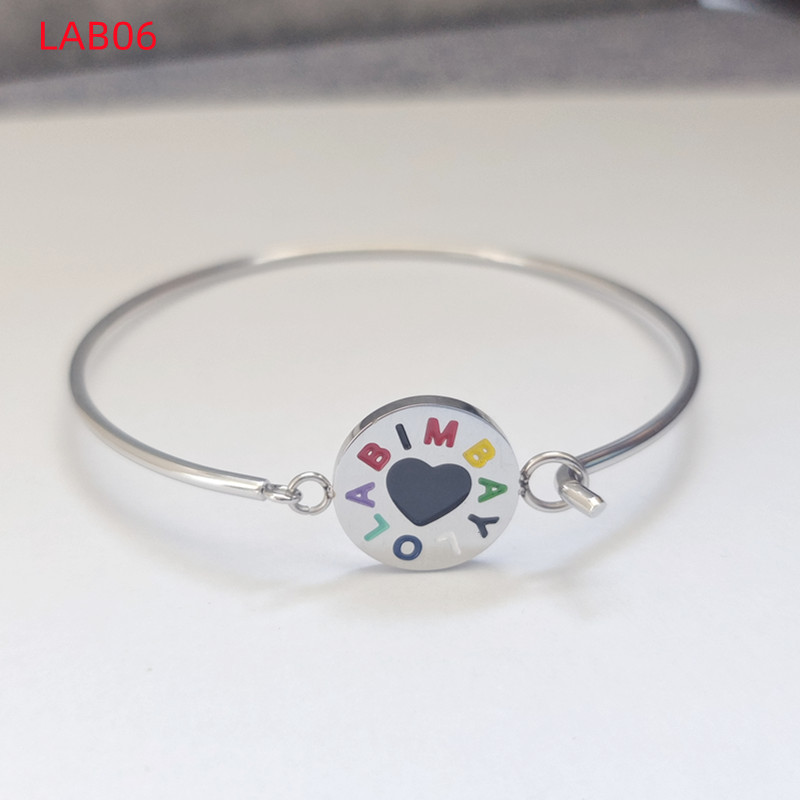 Fashion Women Girls Silver Gold Stainless Steel Span Round Letter Black Oil Weave Bangle Bracelets Jewelry Pulsera A Gift