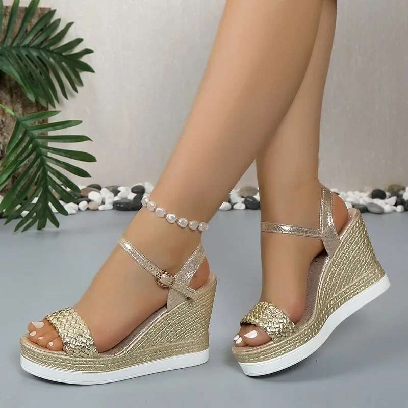 Wedge Women's Summer with Open Toe Thick Sole Casual Shoes Sandals Women Designers