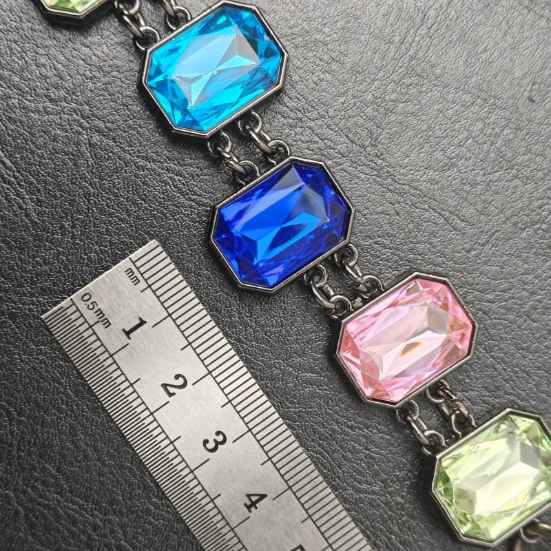Concise Colour Agate Crystal Pants Chain Men And Women Ones Waist Accessories Gothic Ethnic Style Y2K Locomotive Chain 250303