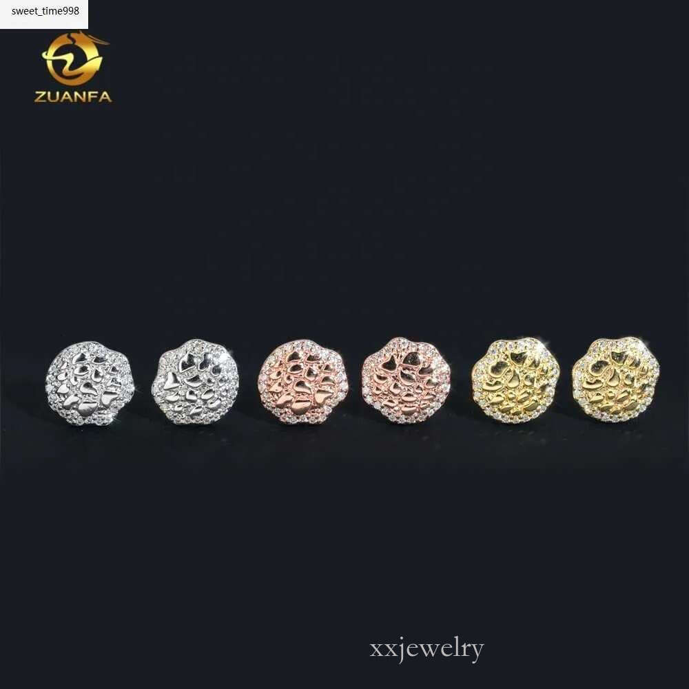 New Arrivals Hip Hop Gold Plated GRA Certificate Net Sterg Sier Men Moissanite Earrings