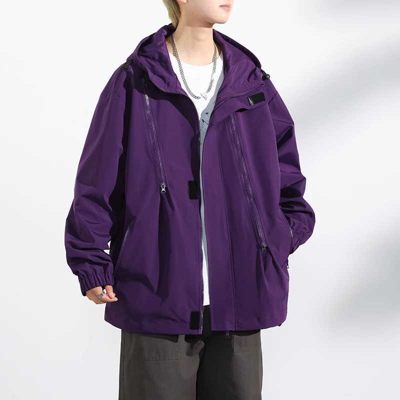 Spring Autumn Casual Jacket Men/Women Outdoor Waterproof and Windproof Hooded Windbreaker CoatsT250311