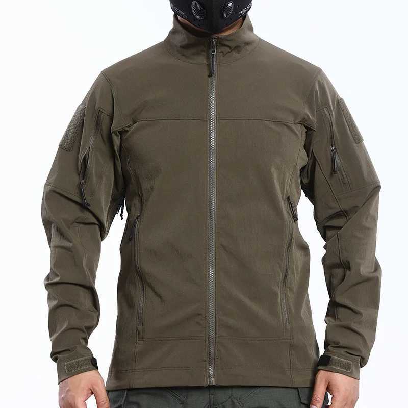 2.0 Lightweight Waterproof Tactical Hiking Jacket Outdoor Multi pockets Work Coat Spring Autumn Stretch Camo Climbing ClothingT250311