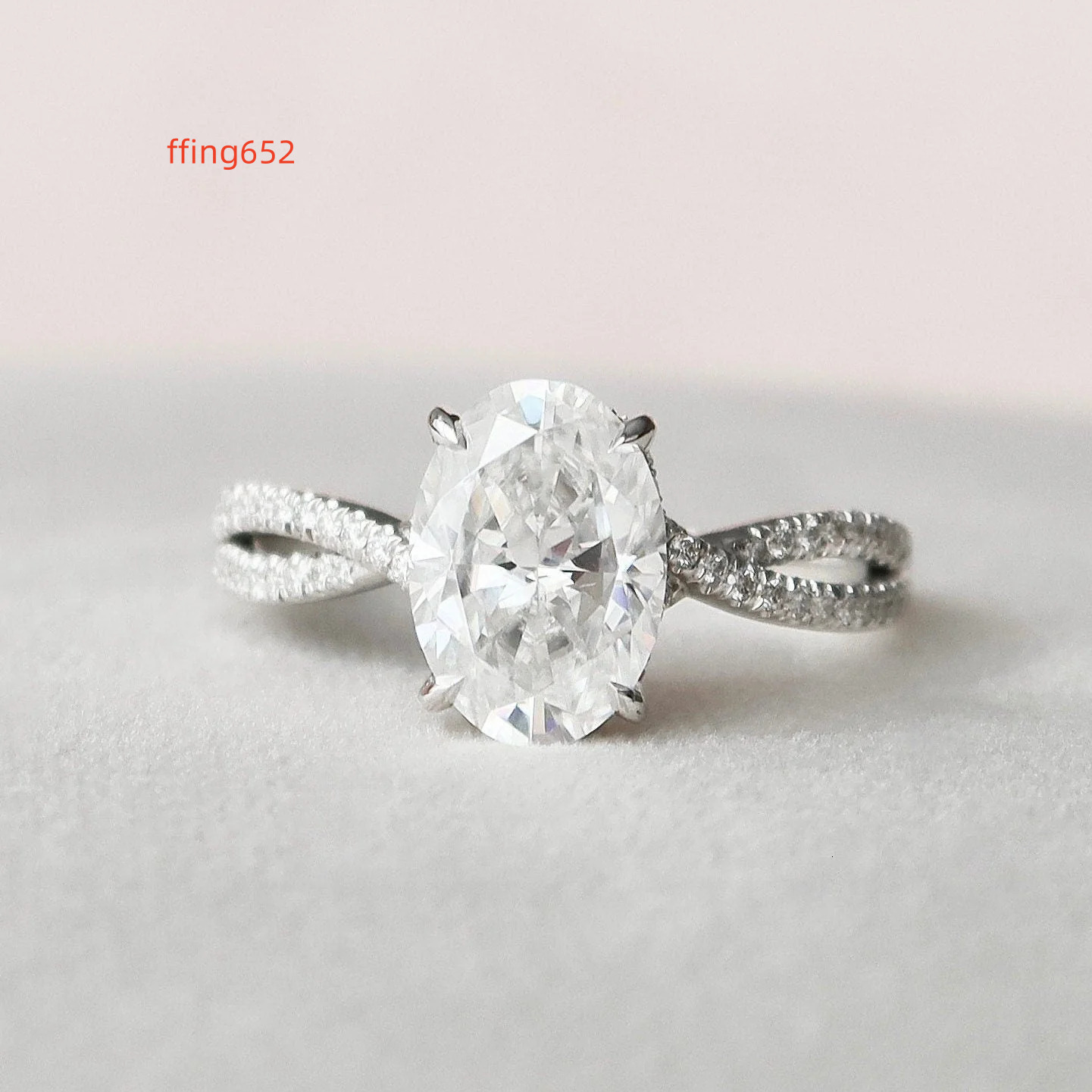 3 Ct Oval Cut Moissanite Engagement Ring Elegant and Durable Jewelry