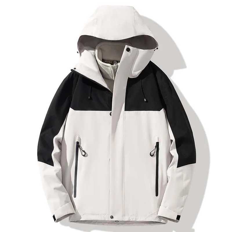 Hiking Jacket Men Waterproof Women 3 In 1 Warm Windproof Coats Winter Mountaineering Ski Outdoor Camping Jackets Fleece Ski CoatT250311