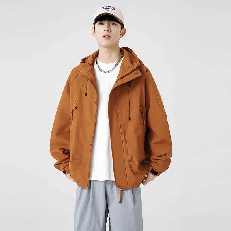 2024 Spring And Autumn Waterproof Outdoor Jacket Men Womens Same Style Jacket Machinery Workwear Mens WindbreakerT250311