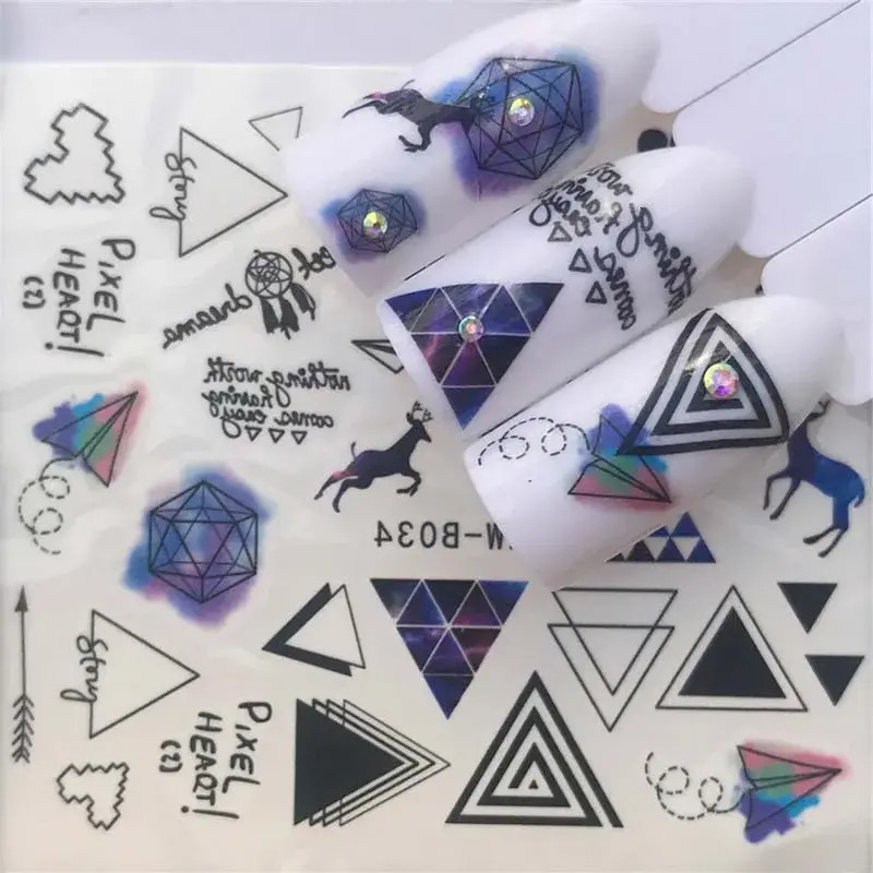 Update Self-Adhesive Halloween Stickers Cool Skull Nail Sticker Decals For Nails Art Decorations Finger Beauty Wraps