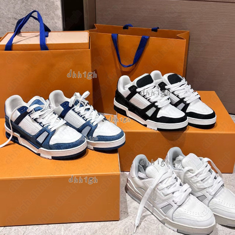 designer skate shoes Leather board shoes Embossed Sneakers trainers Women Men Mesh Sneaker Platform Virgil Maxi Casual Shoes 36-45