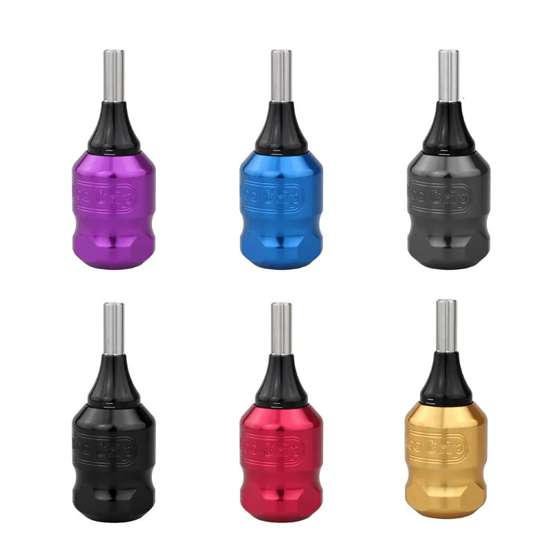 32MM Aluminum Alloy Tattoo Grip With Back Stem Aluminum Alloy Handle Grip Tattoo Tube Tip Two Colors Body Art Supplies Artists 250306