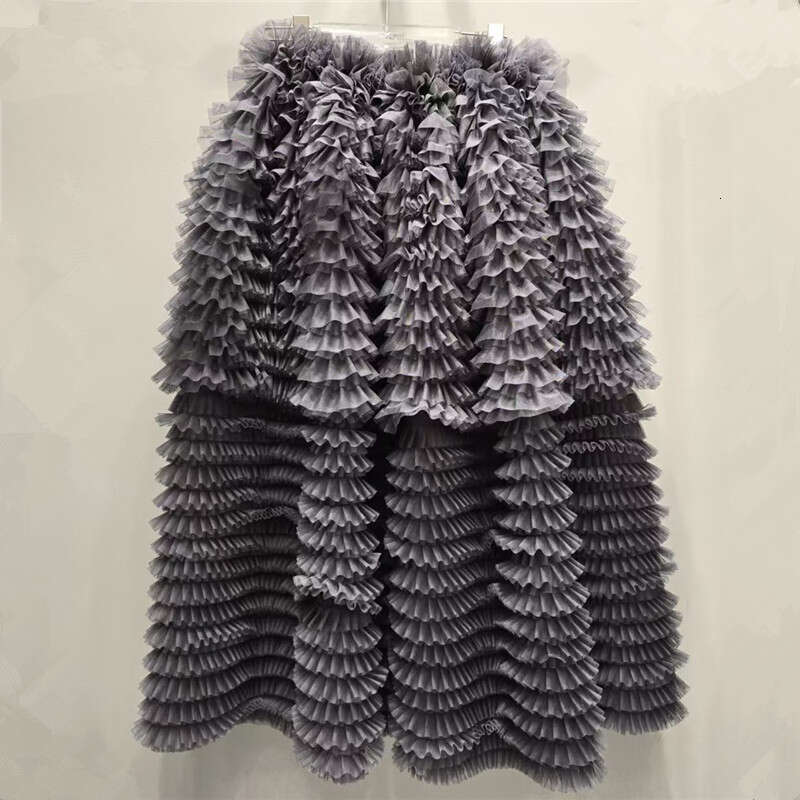 French Heavy Industry Design Loose Cake 2025 Spring/Summer New High Waist Mesh Puffy Half Skirt For Women