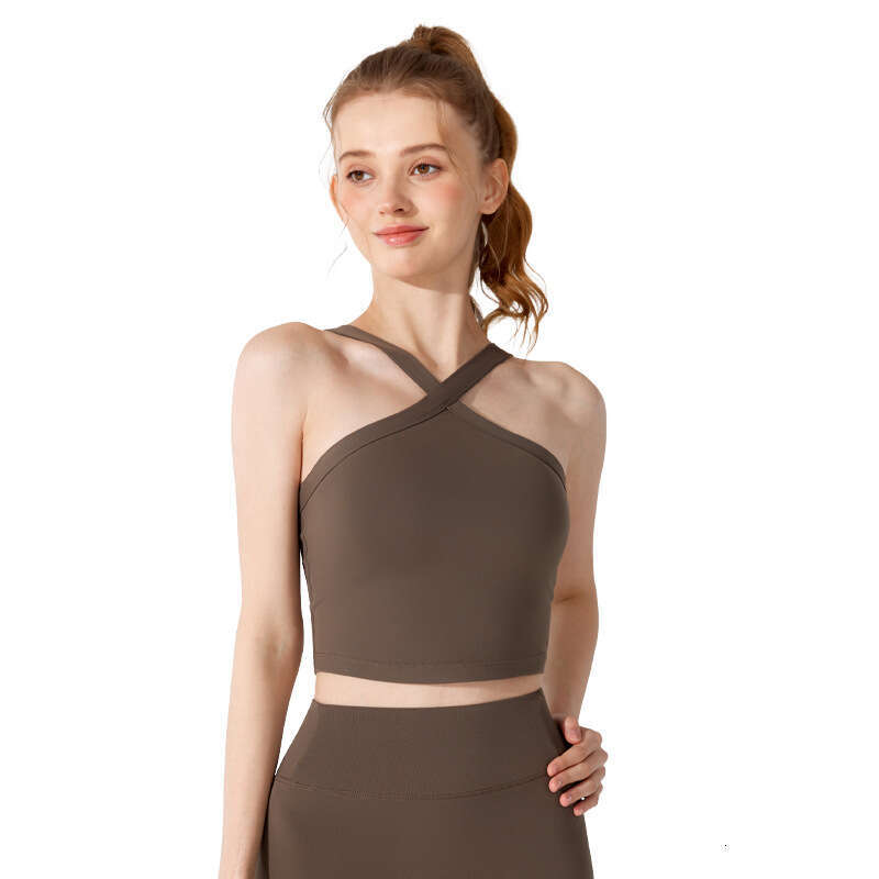Sports Running Shockproof Yoga Beautiful Back Quick Drying Bra Vest Fitness Yoga Suit Hanging Neck Style Summer Bra Street Activity Crop Tops2