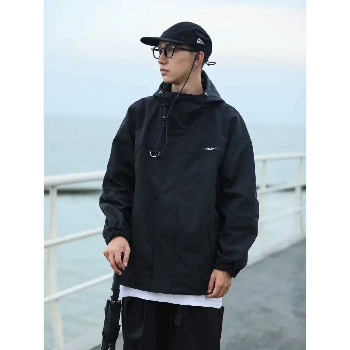 Trendy Korean Style Double Layer Waterproof Windproof Mens Casual Versatile Autumn Jacket For Teenagers And StudentsT250311