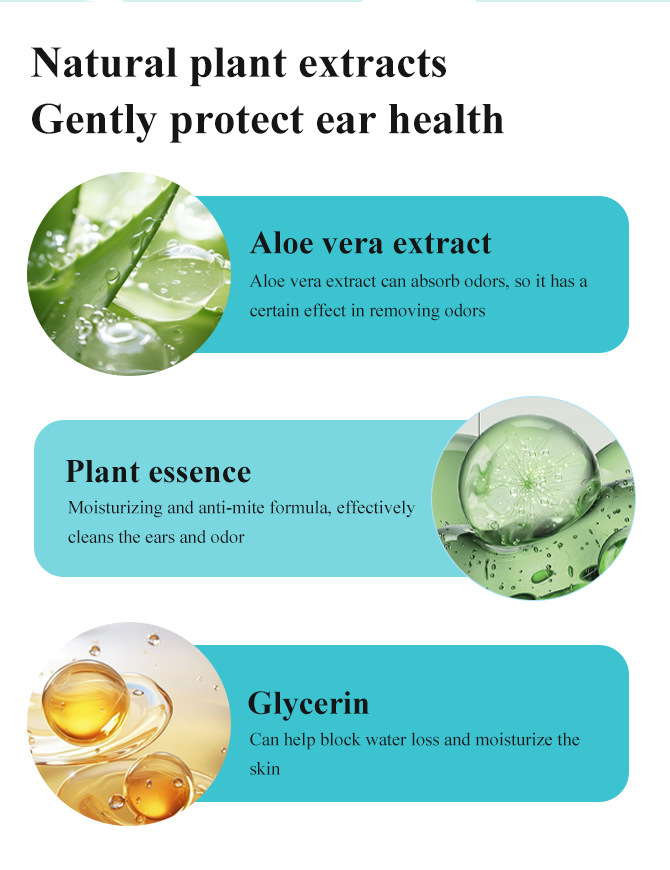 Pet ear cleaning ear drops cat and dog ear wax removal ear mite cleaning ear canal cleaning solution Cat Grooming