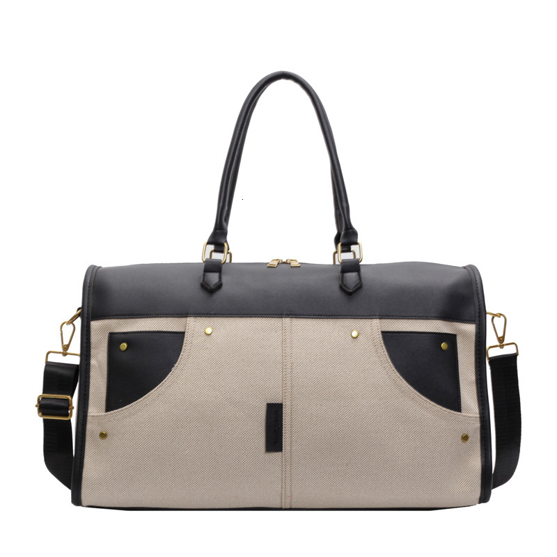 New Designer Bag, Women's Canvas Travel Bag Sports And Fitness Short Distance Large Capacity Bag Fashionable Tote Bag