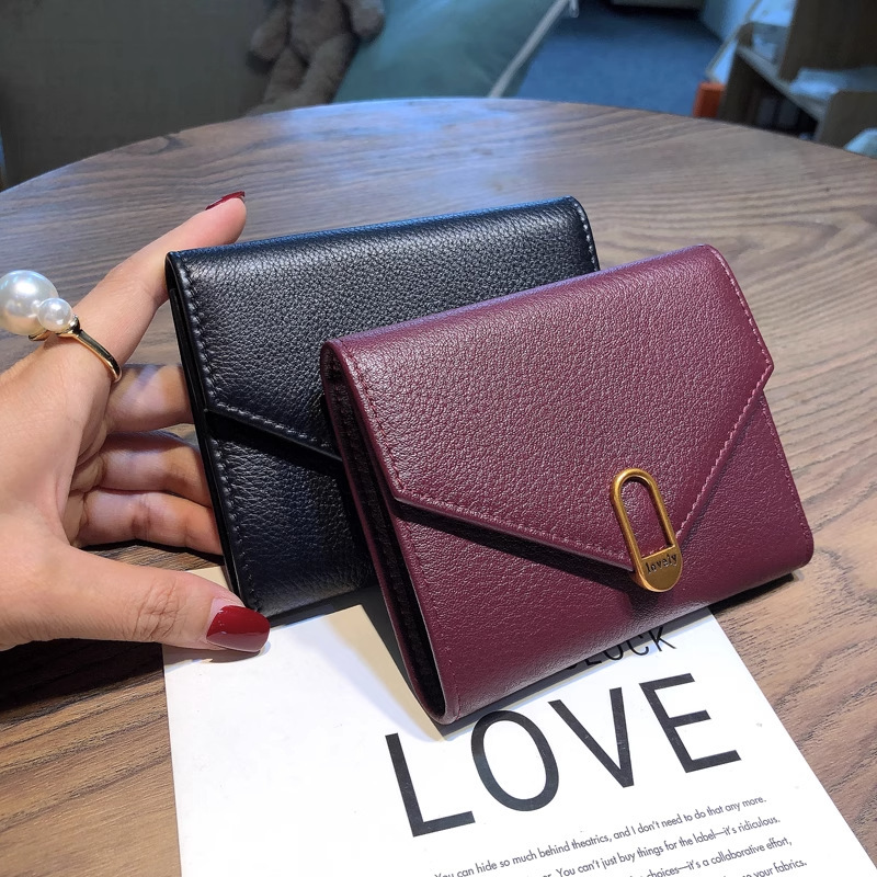 Short 2025 New Thin Luxury Fashion Designer Women s Multi Functional Card Bag Wallet Soft Leather Folding Leather Mini Handbag
