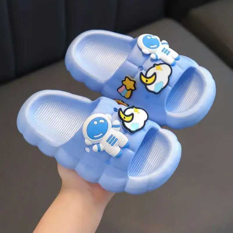Soft Sole Baby Slippers Cute Cartoon Design Kids Home Sandals for Boys and GirlsT250311