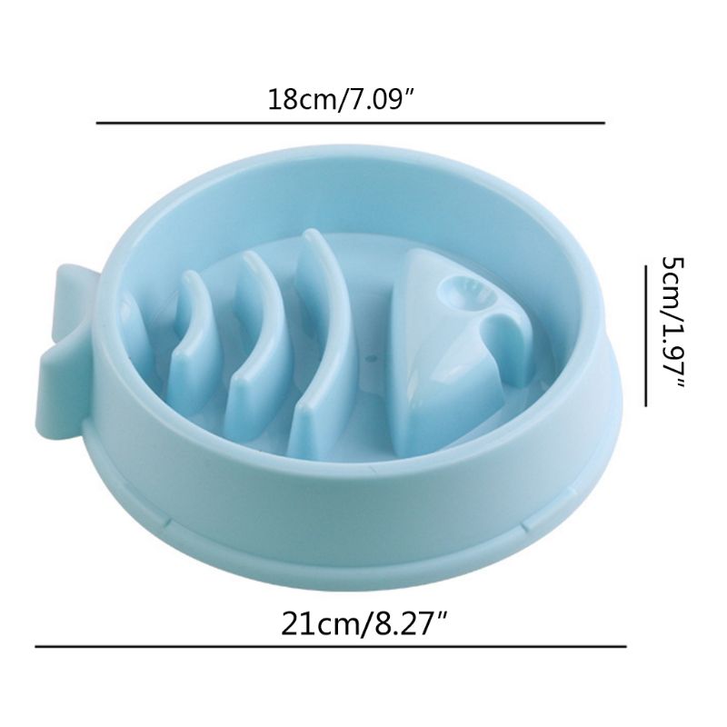 wholesale new Pet Slow Eating Feeder Fish Shape Dog Bowl Bloat Stop Healthy Food Plate Dishes
