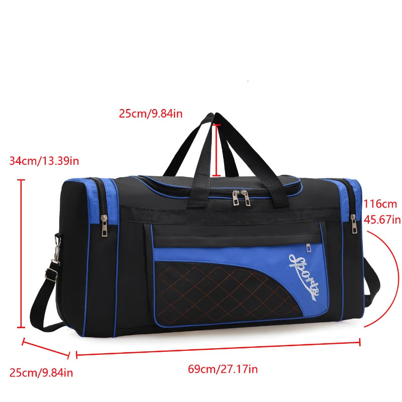 Large Capacity Handheld Travel Bag Unisex Folded Portable Durable 60 Liters Moving Luggage Fashion Storage Shoulder Duffle 250311
