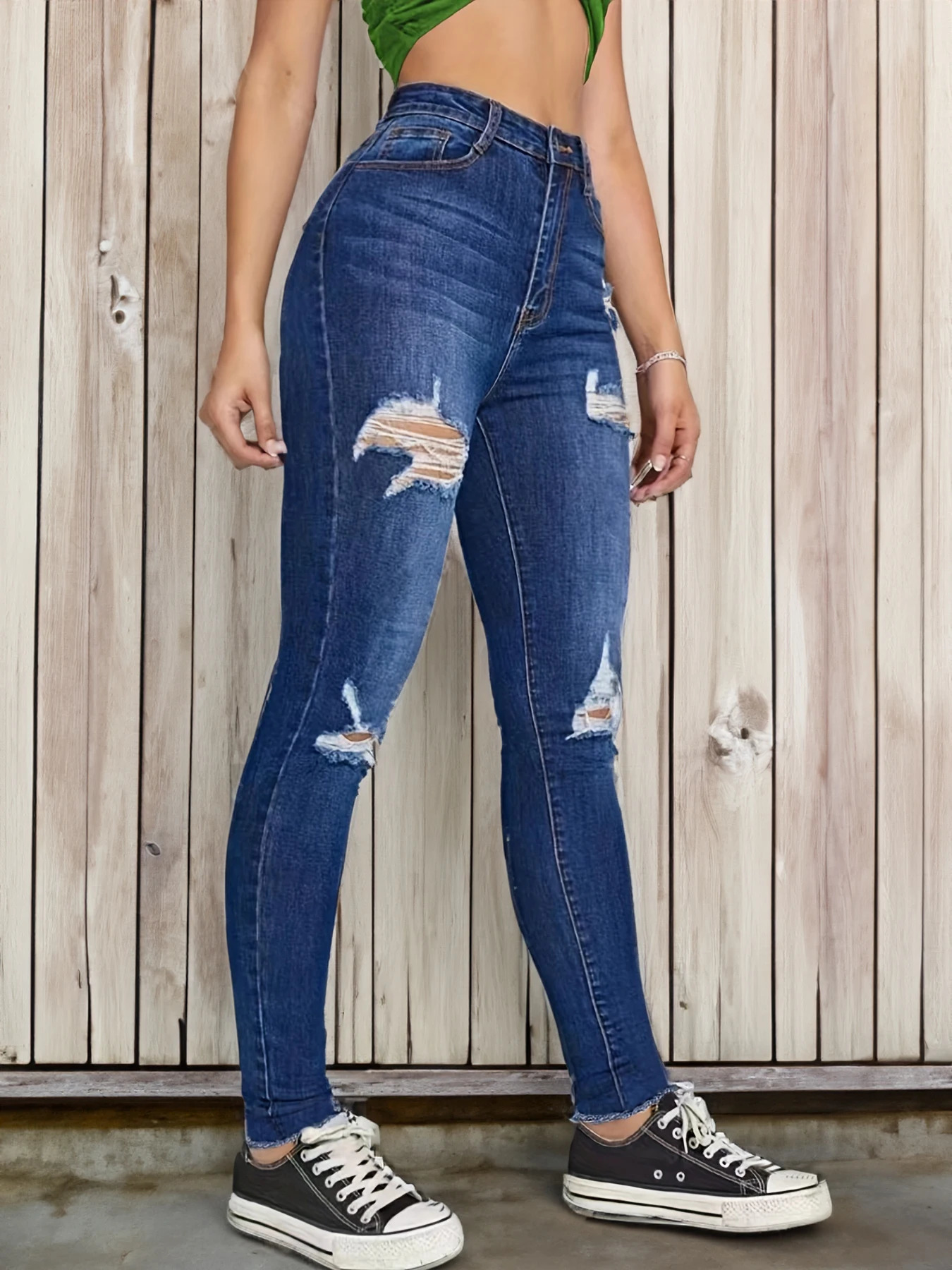 Womens Fashion Spicy Girl Trendy Denim Pants 250311