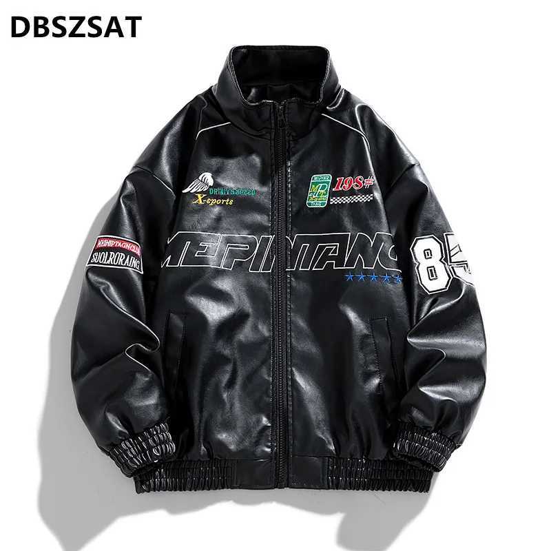 Leather Jacket Men Winter 2025 Motorcycle PU Leather Jacket Mens Stand Collar Casual Windbreaker Ropa De Hombre Slim Coat 7XLT250311