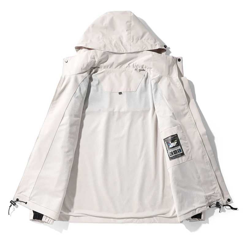 Outdoor Mens Sports Jackets Casual Waterproof Coat Windproof Hooded Jackets Lightweight Woman Man Outdoor Climbing OutwearT250311