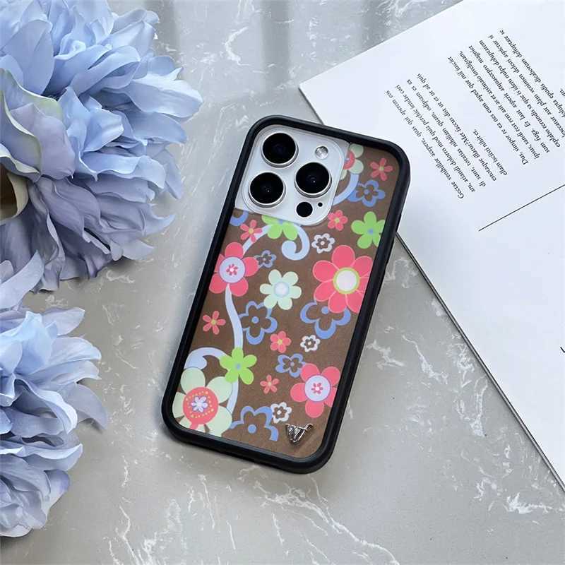 Fashion Wildflower Korean Cute Chrysanthemum Phone Cover For iPhone 16 15 14 13 12Pro Max Luxury 3D Metal wf Art F Flower Case Z250311
