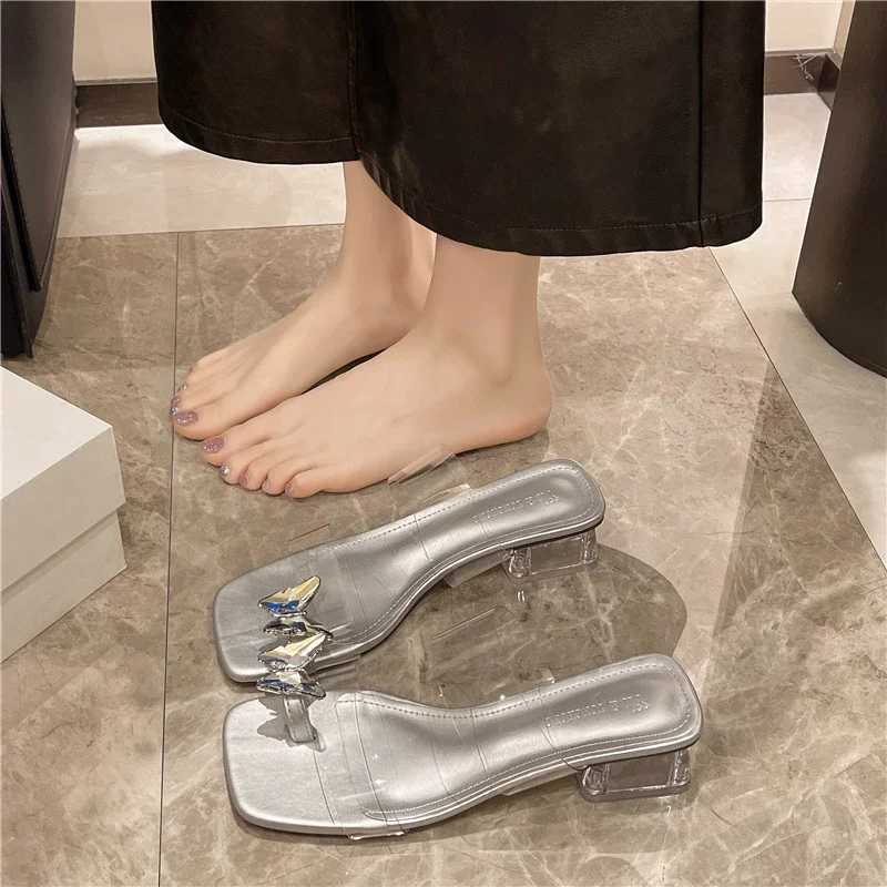 Fi Open Toe Bow Decoration Thin High Heels Womens Mule Summer New Arrival Slide Size 35-41XJ250311