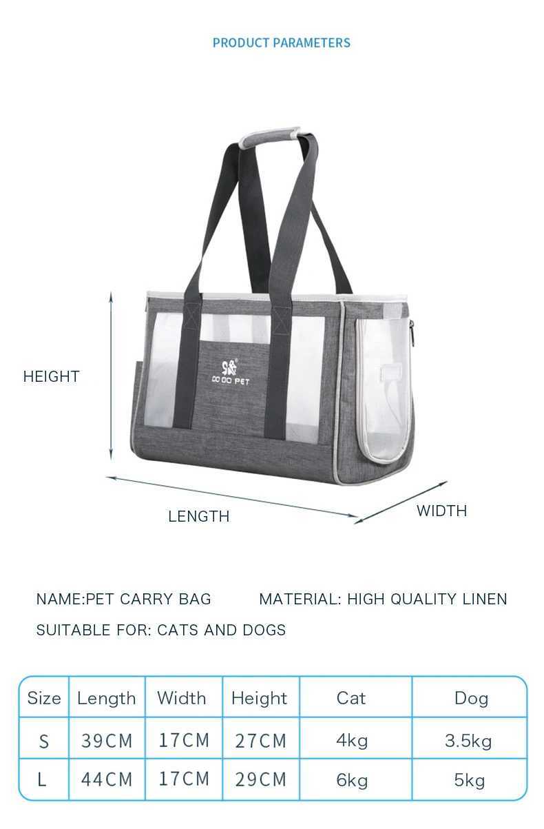 Breathable Pet Carrier Bag Portable Puppy Single Shoulder Bags Travel Handbag for Cats and Dogs Cat Handbag 250205
