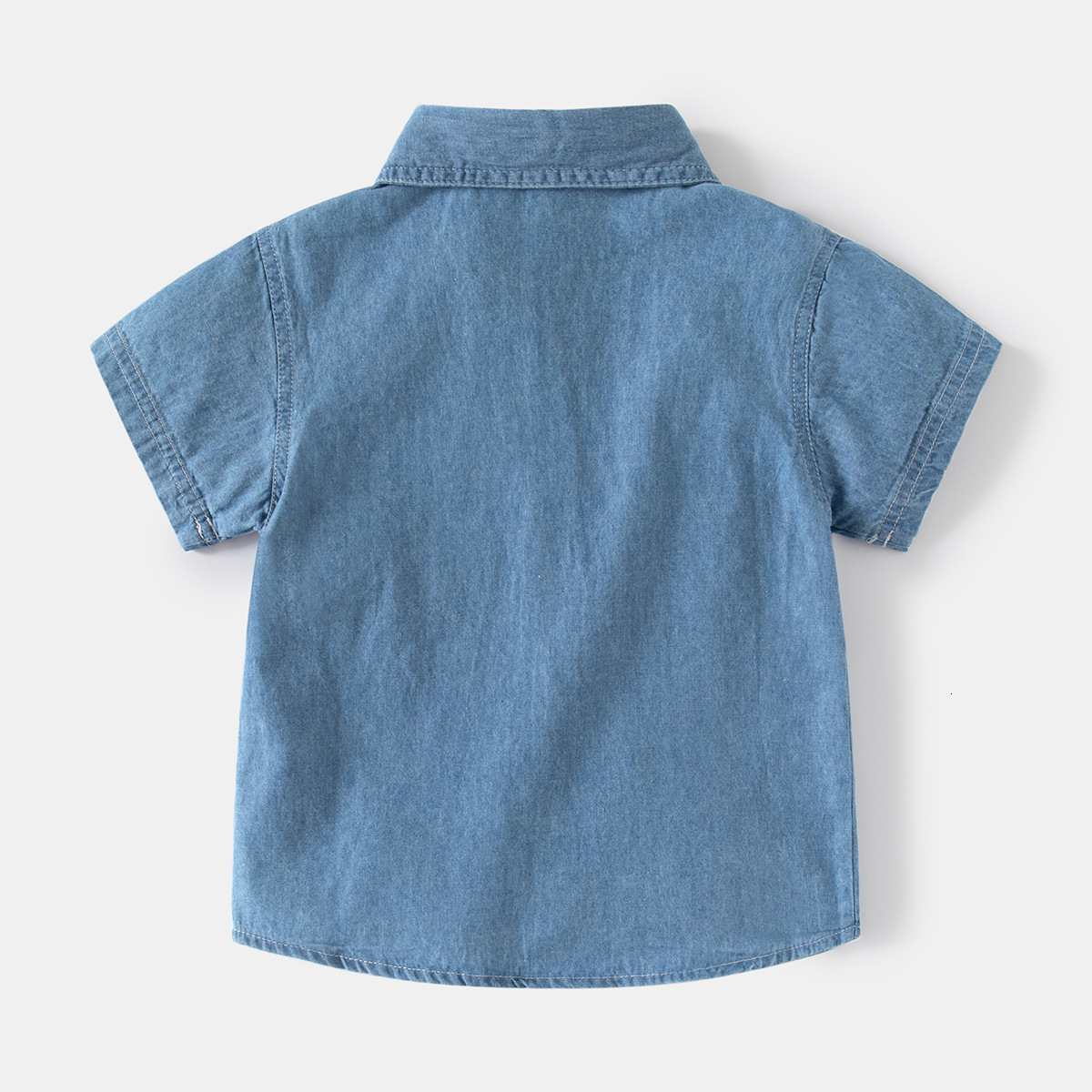 Ddmyshoesvip Summer New Boys Cowboy Short Sleeved Baby Casual Shirt Korean Version Top Children S Clothing