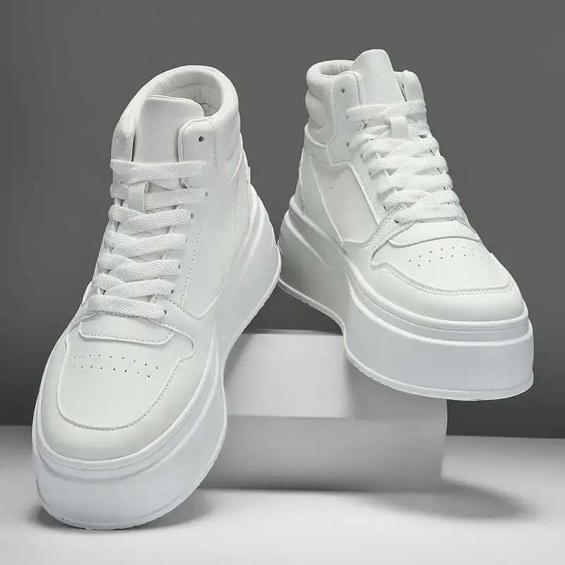 Autumn Men Cas ual Platf orm Ankle Boots Hi gh-top Thick Bottom Sneakers Male Outdoor Basketball Shoes Sport Trainers