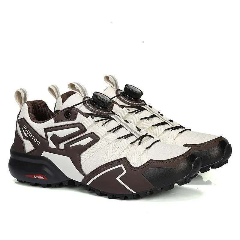 Men Hiking Sneakers Clim bi ng Lace Up Tre kking Ou door Mo untain Bike Flat Sport Cycg Shoes Bre athable