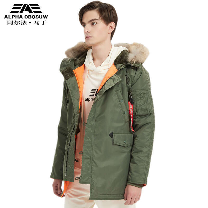 Martin N3b Coat, American Flying Cotton Jacket, Warm And Windproof, Medium To Long Windbreaker For Men, Trendy