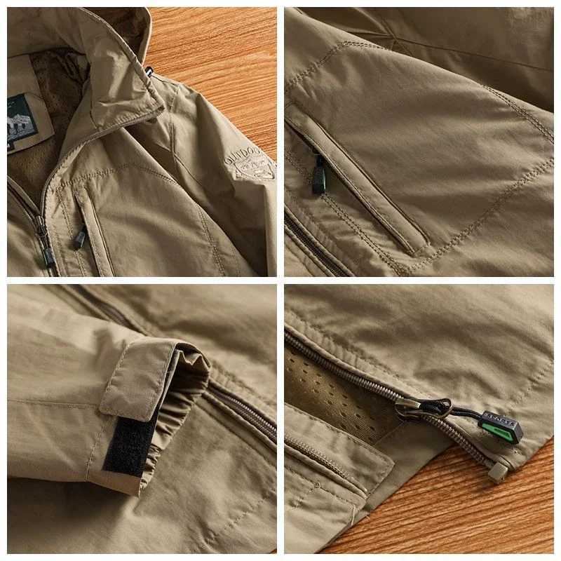 UETEEY Windbreaker Jackets For Men Motorcycle Military Clothing Waterproof Male Hooded Jacket Camping Outdoor Hiking Mens CoatT250311