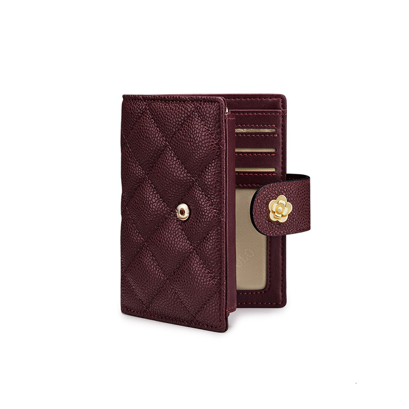 2025 Women S High End Genuine Leather Dia Grid Fashion Designer Simple Coin Card Short Wallet Outdoor Leisure Storage Bag New Free Delivery Designer B