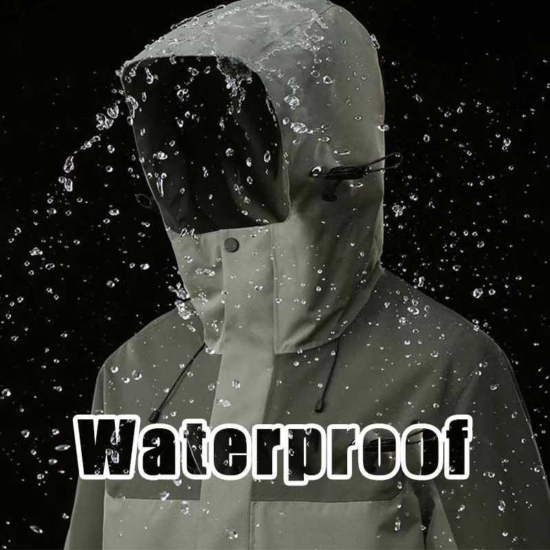 Hiking Jacket Men Waterproof Women 3 In 1 Warm Windproof Coats Winter Mountaineering Ski Outdoor Camping Jackets Fleece Ski CoatT250311