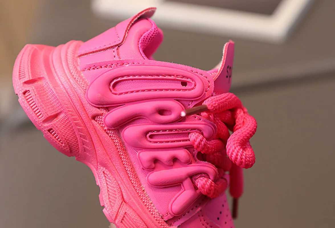 Fashion Four Seasons Childrens Shoes New Kids Casual Sneakers Girls Pops Sneakers Boys Kids Shoes Students Running Sports ShoesXJ250311