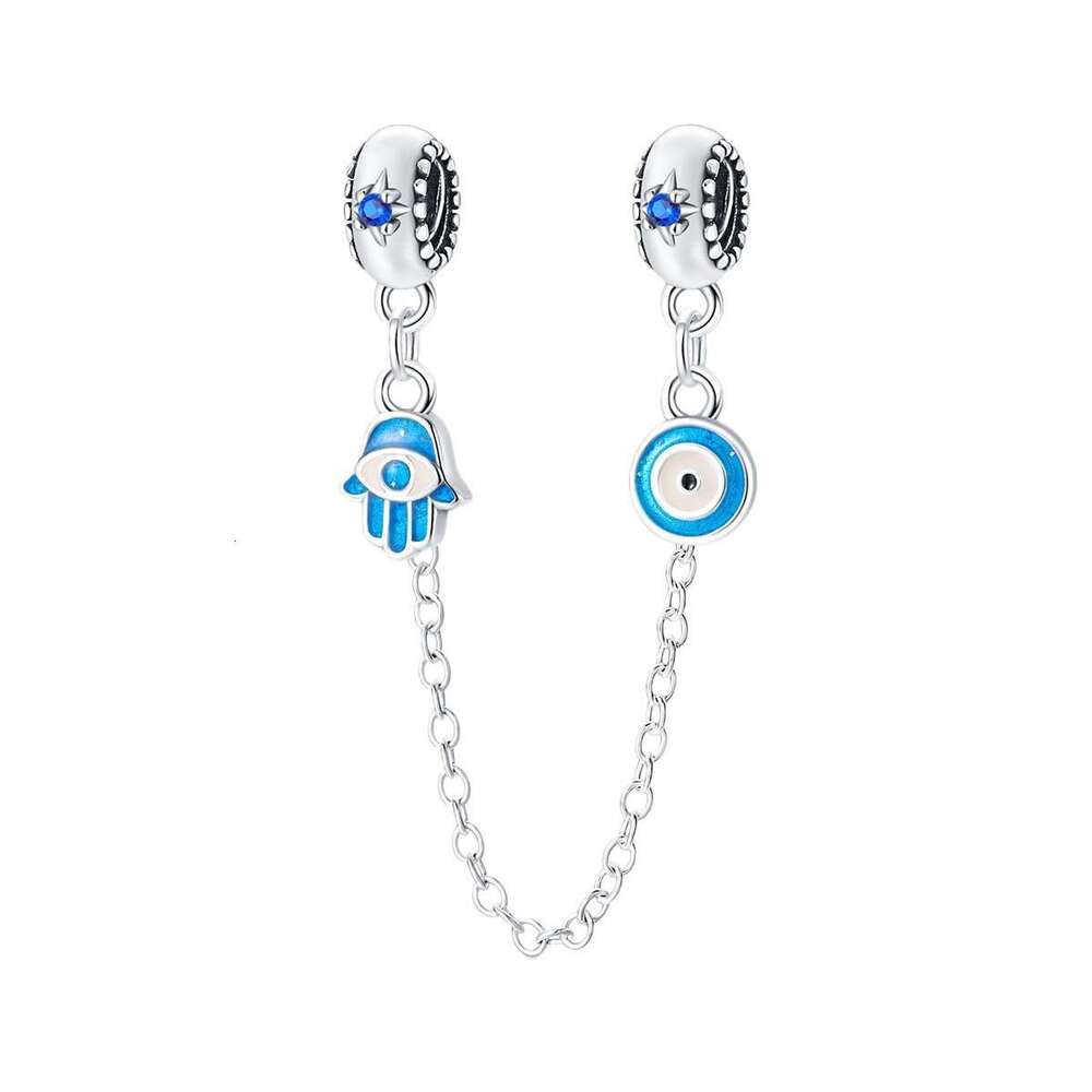 925 Sterling Silver new protective luminous safety chain Charms fit bracelet DIY for women fashion jewelry gift