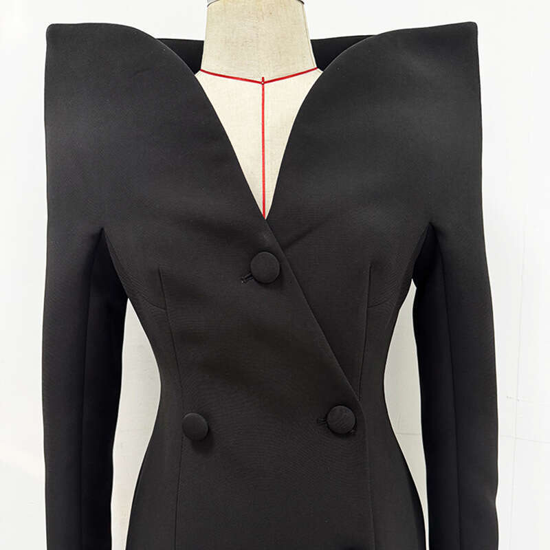 2025 Autumn/Winter New Celebrity Fashion Personalized Design Stand Up Collar Slim Fit Extended Windbreaker Coat