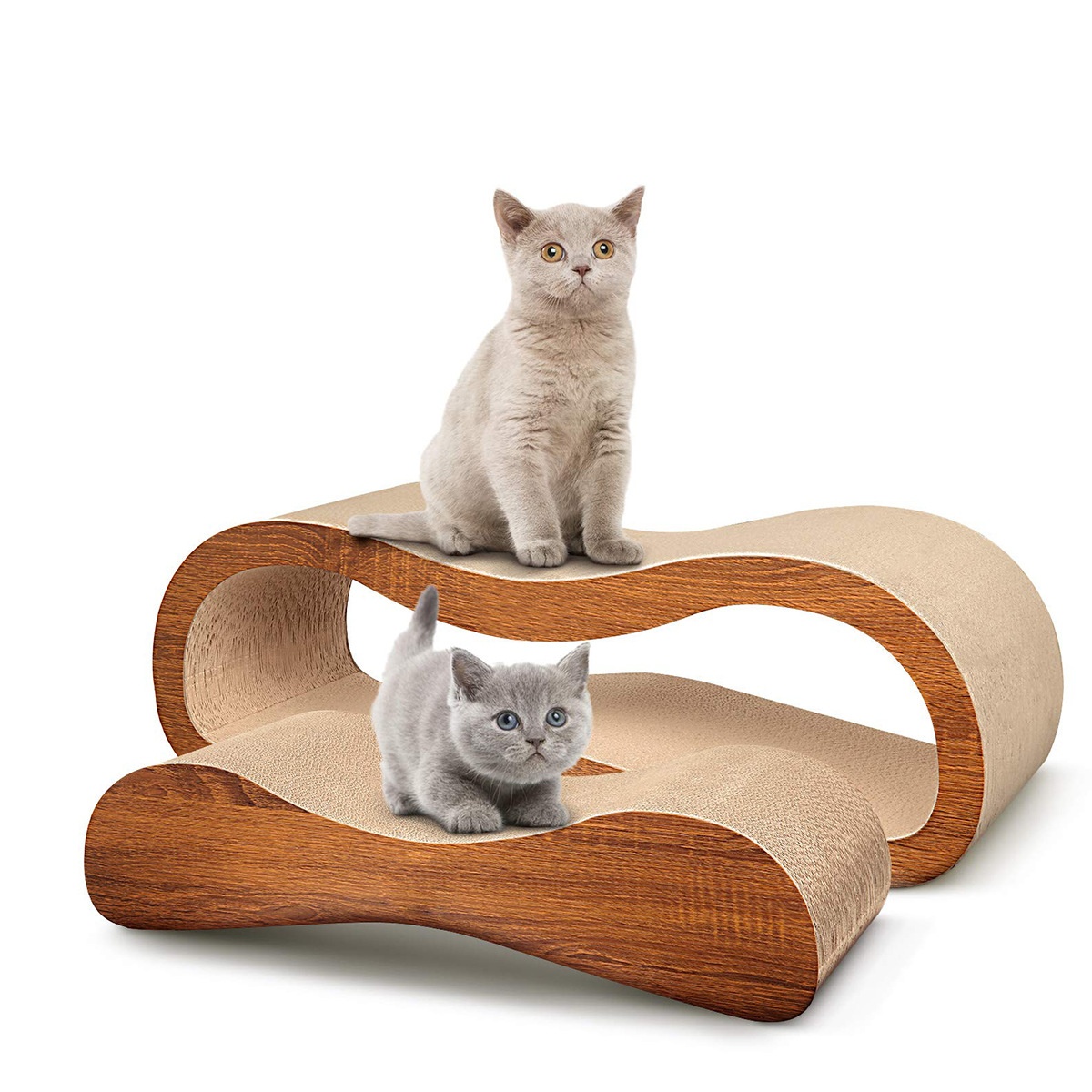 2-in-1 cat scratch board corrugated paper lounge chair bed board cat stool claw grinder artifact environmentally friendly corrugated paper cat scratch