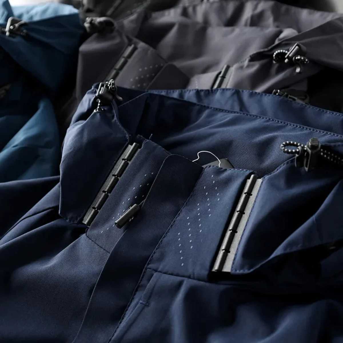 2023 New Mens Coat Spring Autumn Blue Casual Male Jacket Can Take Off The Hat Wind Proof Waterproof Outdoor Sweater Large TopT250311
