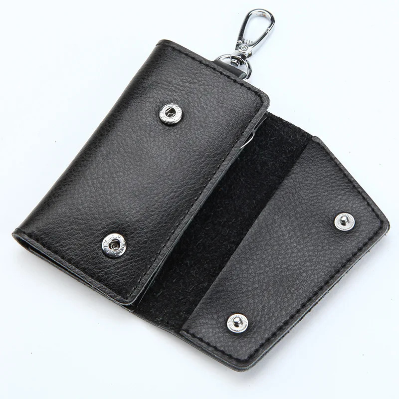 Genuine Leather Keychain Men Key holder key organizer Pouch Car pouch Wallet Housekeeper Case Mini Card Bag 250311