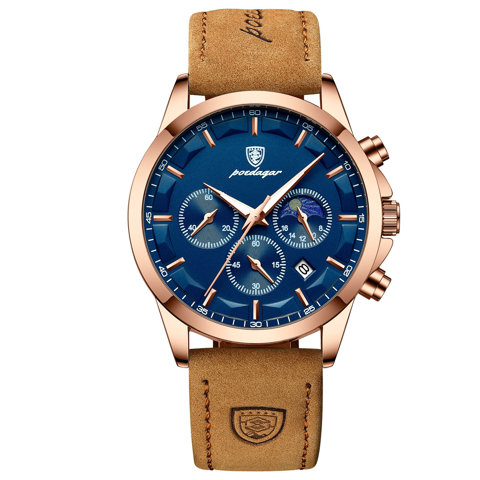 Mens Waterproof Quartz Watch Stylish and Functional Multifunctional Timepiece for Everyday Wear Ideal for Outdoor Activities and Sports