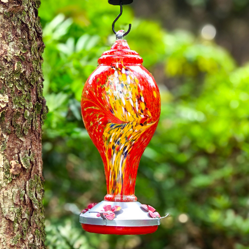 Bird feeders bird feeders outdoor feeders hanging courtyard garden glass models hummingbird water feeders