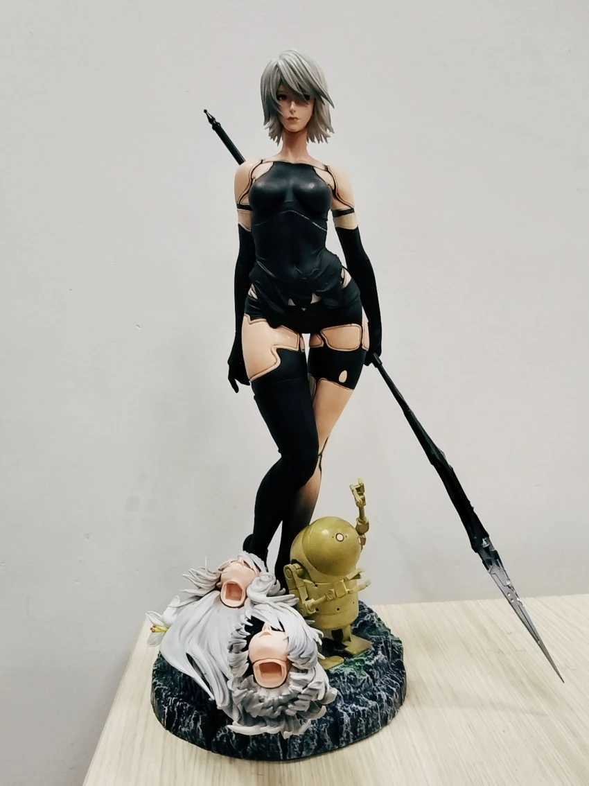50cm NieR Automata Yorha on B 2B YoRHa on A No.2 A2 Anime Girl PVC Action Figure Toy Statue Collection Model Doll GiftXJ250311