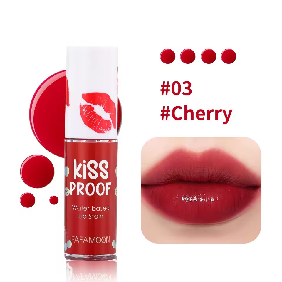 Tint Dyeing Liquid Lipstick and Blush 2 in 1 Waterproof Mirror Lip Gloss Water Lip Tint Non-sticky Lip Eye Cheek Makeup Cosmetic