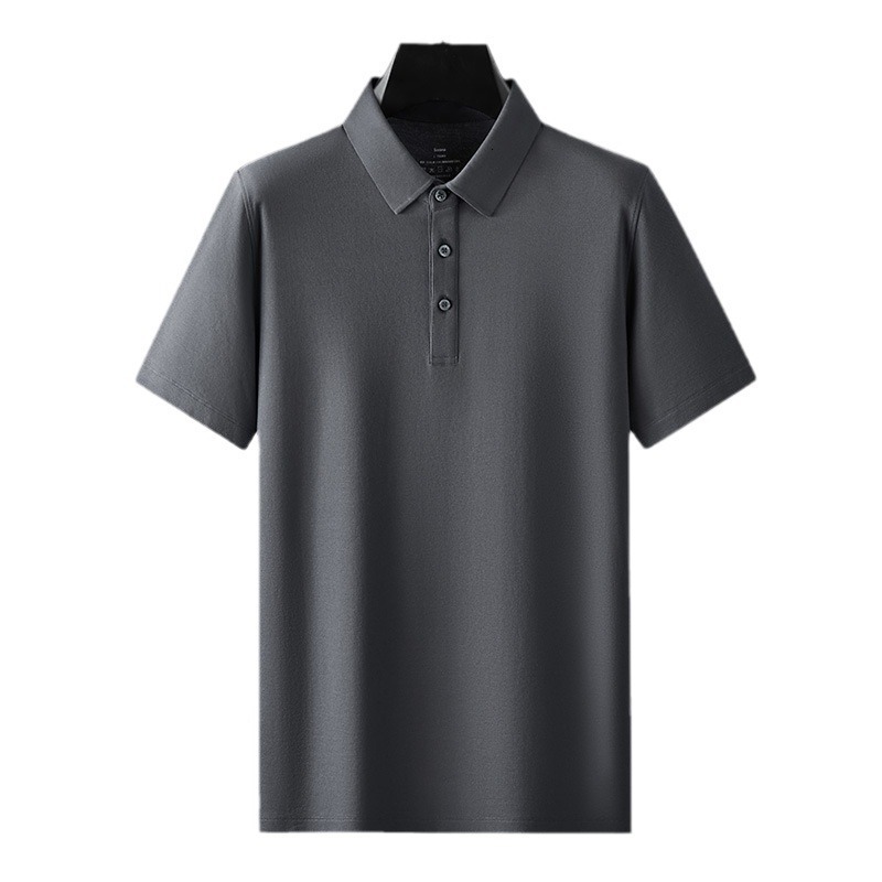 Summer Cool Polo Solid Color Business Casual Short T-shirt Men's Shirt Collar Half Sleeve tracksuit