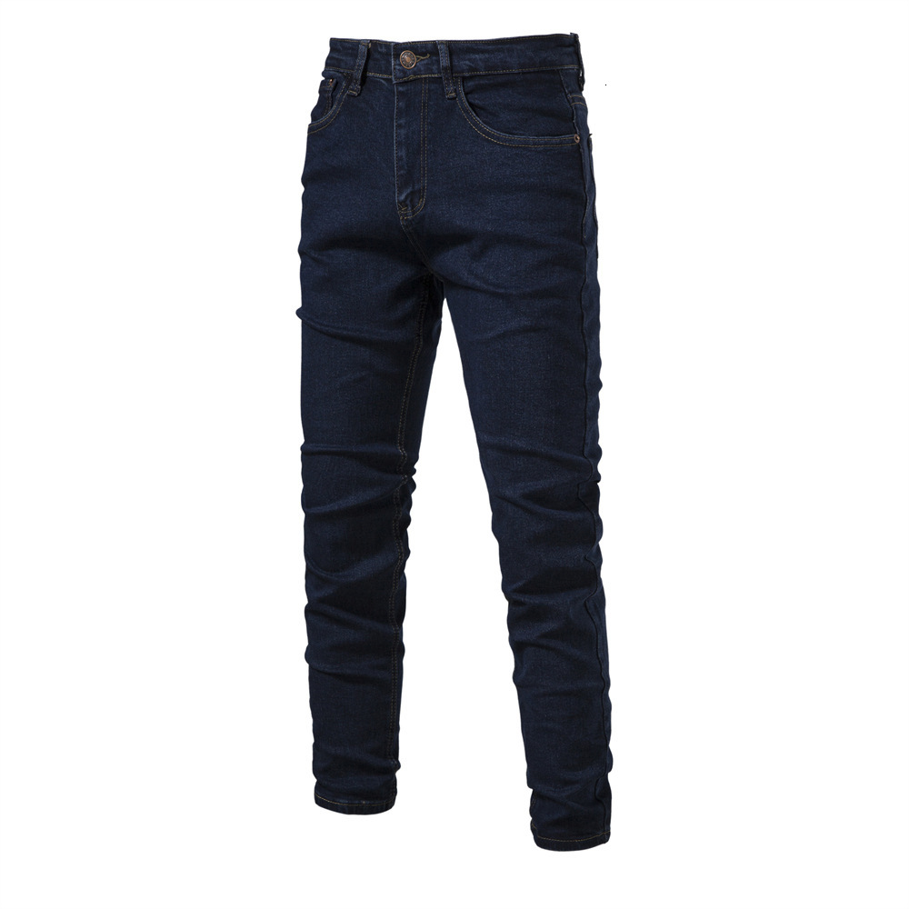 2023 Spring And Autumn New Men's Personalized Denim Wash Trend Casual Micro Elastic Straight Leg Pants